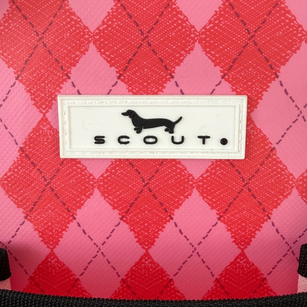 Scout The BJ Pocket Tote Bag Pink Argyle - Picture 2 of 11